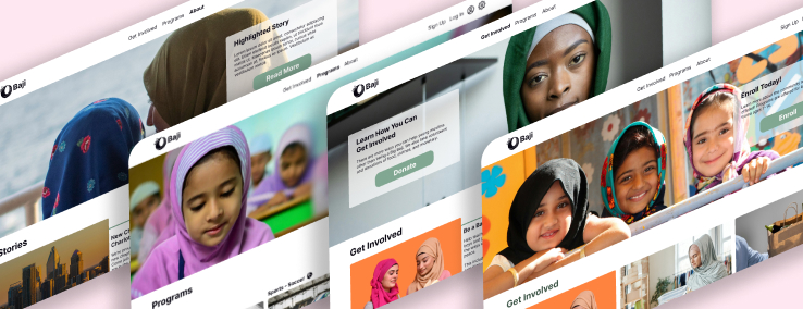 array of example work for Baji